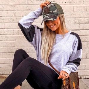 Vintage boho camo hat.